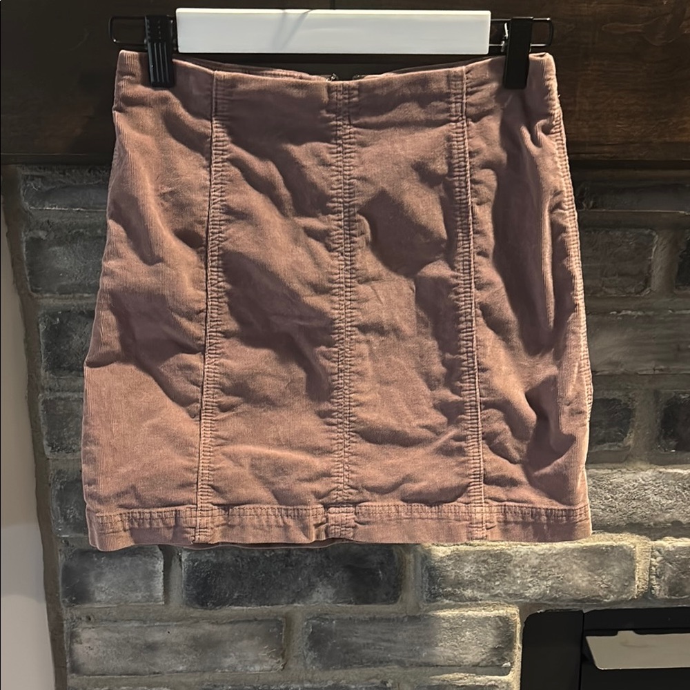 Free People Dusty Rose Soft Corduroy Mini Skirt - Size 6
